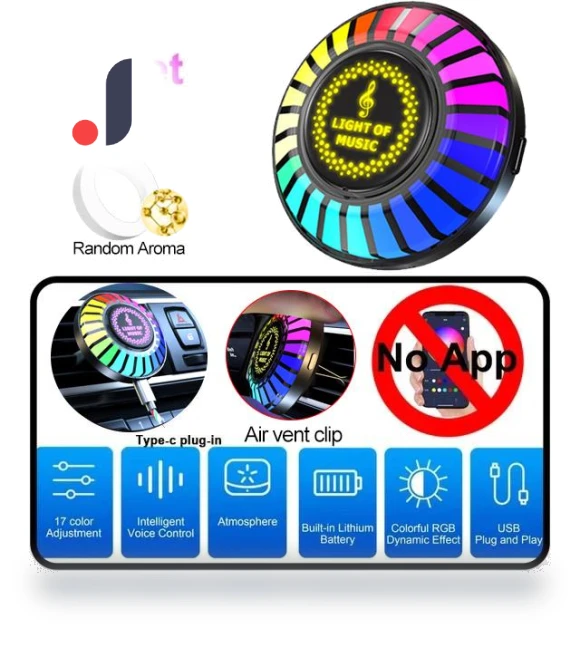 Smart Car Air Freshener with RGB Lighting and Music Sync — Car Air Fresheners, NyPhoenix Auto