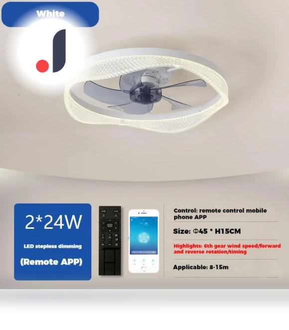 Smart Remote Control Ceiling Fan with LED Light — Ceiling Fan Lighting Solutions, KITCHEN-MALL
