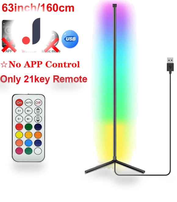 Adjustable Smart Bluetooth RGB LED Mood Floor Lamp — Standing Lights, OFFICE-MALL