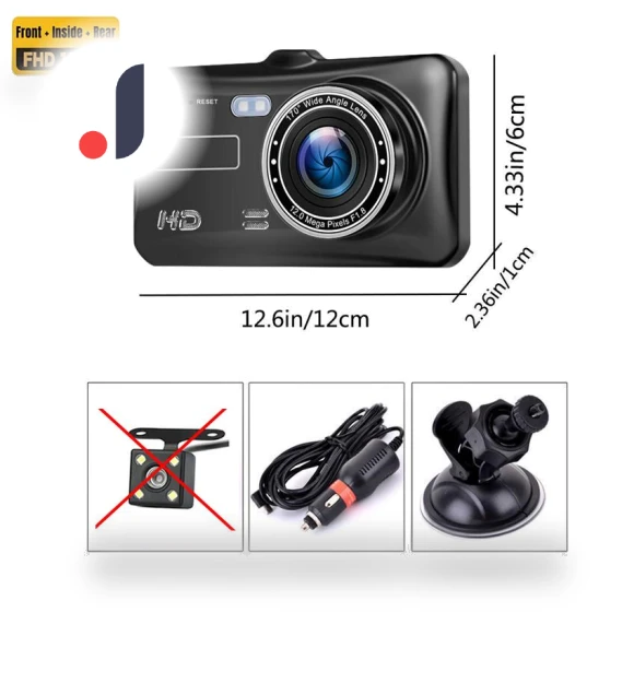 4-inch 1080P Car Dash Cam — Dashboard Cameras, Home Of Auto Parts