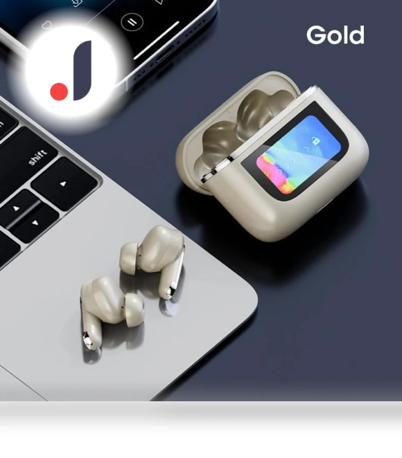 Wireless Earbuds with Color LED Display and Touch Noise Cancellation — In-Ear Headphones, Plus-size underwear Home