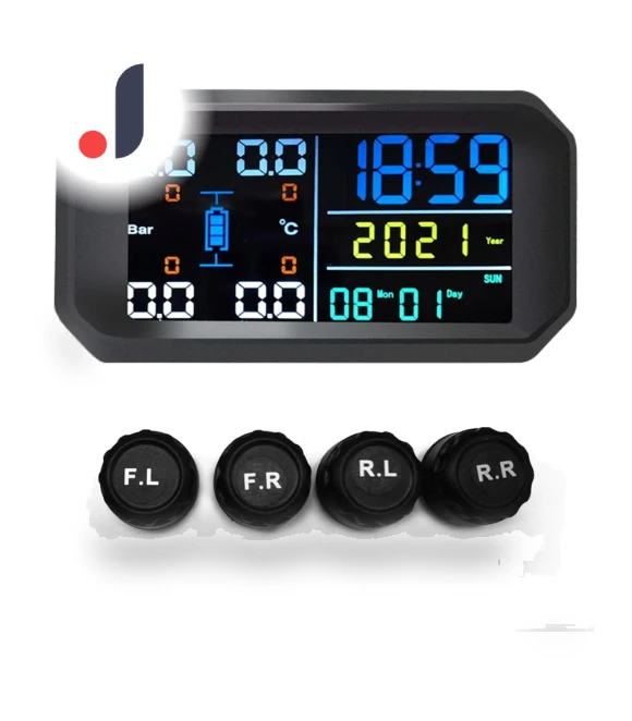 Universal Solar-Powered Car Tire Pressure Monitoring System — TPMS Sensor Replacements, TOMTOP JMS