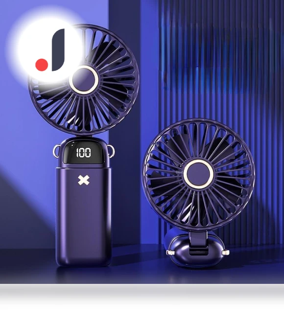Mini Portable Fan with Smart LED Digital Display — Portable Cooling Solutions, Chic Interiors