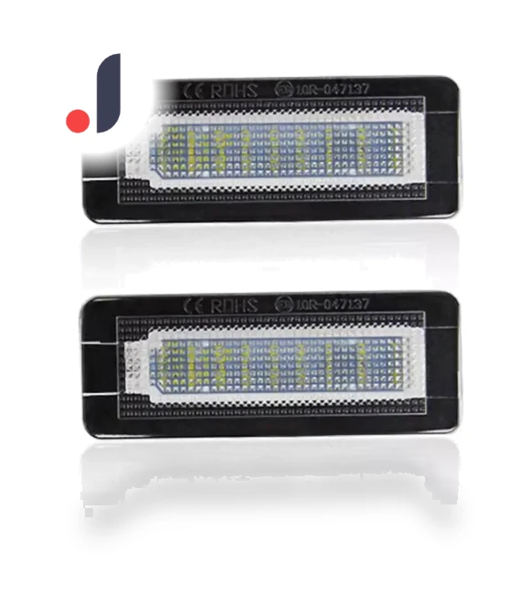 2x 18 SMD CANBUS White LED License Plate Light — License Plate, Modern Home Furnishing