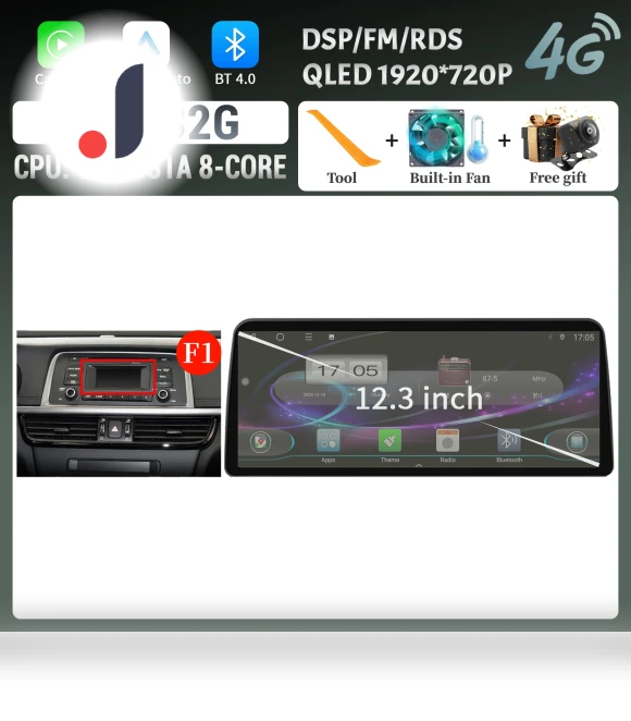 12.3-inch Android 14 Car Multimedia System — Stereo Receivers, AutoSphere