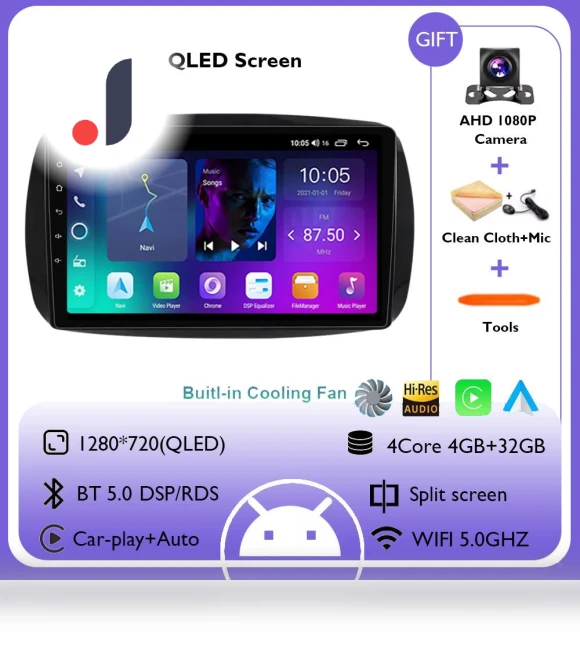 Android 14 Carplay Auto Multimedia Car Radio Player — Stereo Receivers, AutoSphere