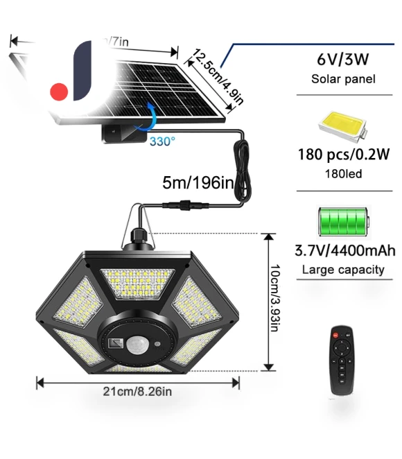 Solar Pendant Light — Outdoor Security & Flood Lighting, Explorer Outdoors