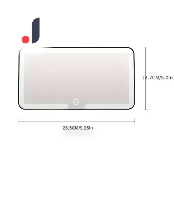 LED Car Makeup Mirror with Touch Control — Compact & Travel, NyPhoenix Auto
