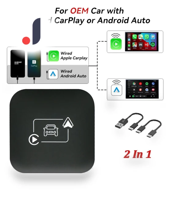 4 in 1 Smart Carplay AI Box Wireless Adapter — Stereo Receivers, Dream Garage