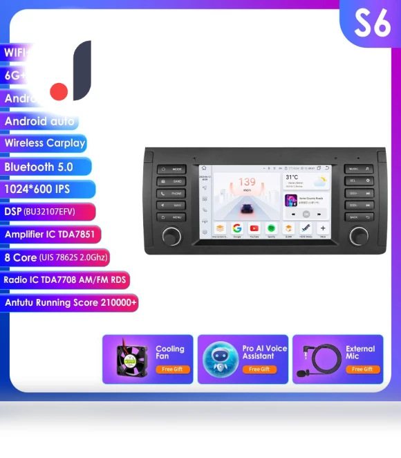 7-inch 2 DIN Android 13 Car Multimedia Player — Stereo Receivers, OSSURET