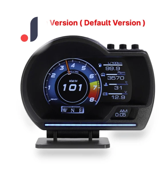 Digital Odometer Multi-function TFT Meter HUD OBD2+GPS Smart Gauge — Clock, Liingyimn