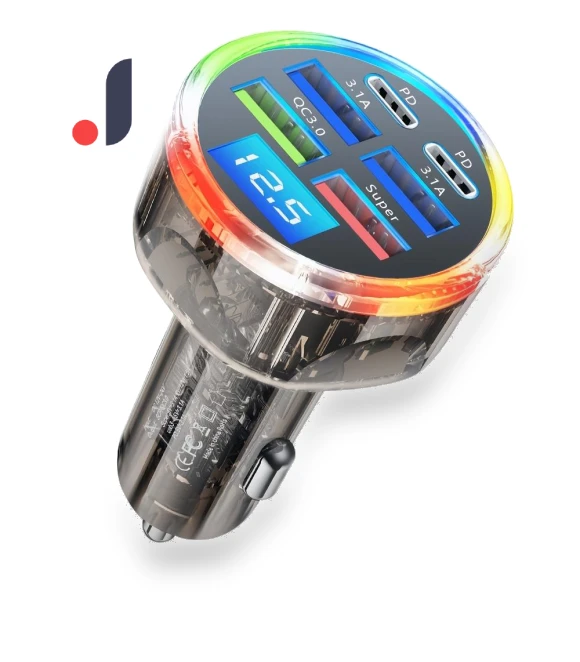 Digital Smart Car Charger with Voltage Display — Vehicle Power Solutions, NyPhoenix Auto