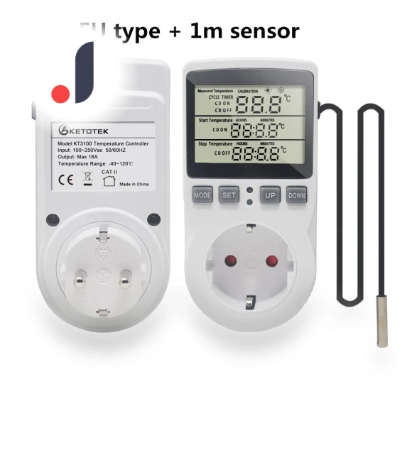 Digital Temperature Controller Thermostat Outlet — Home Climate Control, Ketotek