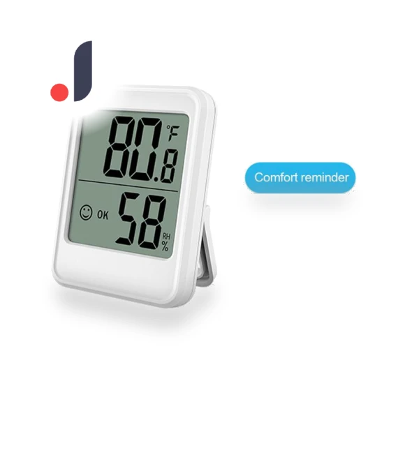 Digital Thermometer-Hygrometer with Touch Screen — Home Climate Control, Dream Garage
