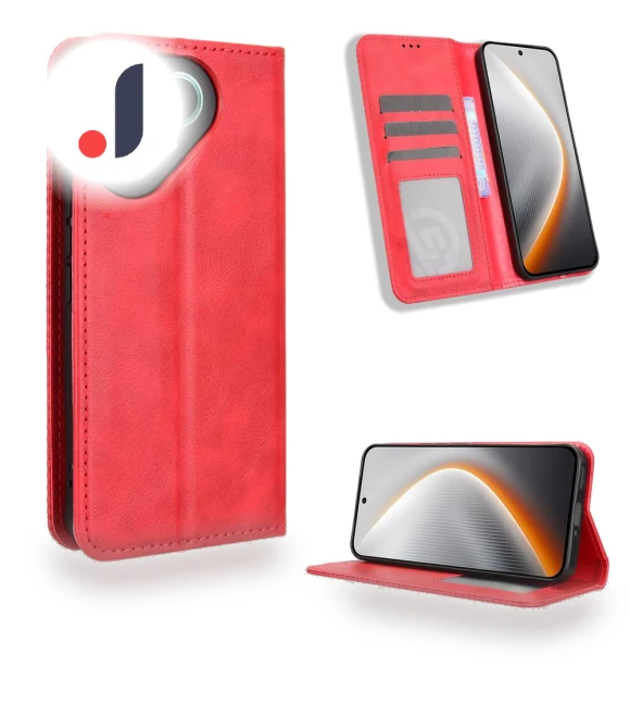 Leather Case Wallet Stand with Retro Texture — Flip Cases, Smartwatch 2025
