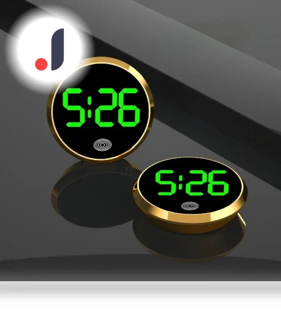 LED Touchscreen Car Clock — Clock, Dream Garage