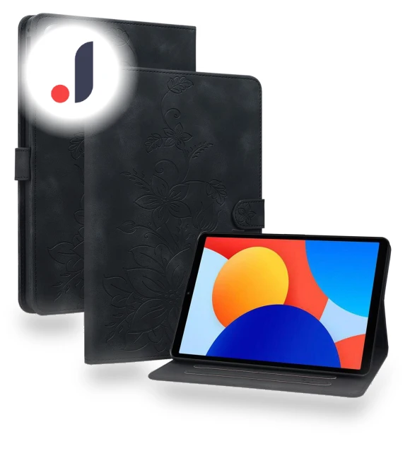 Lily Flower Imprint Card Slots Leather Tablet Cover — Keyboard Cases, Smartwatch 2025