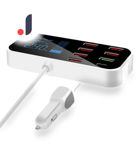 Portable Smart 8 Ports USB Car Charger — Chargers, Uav parts center