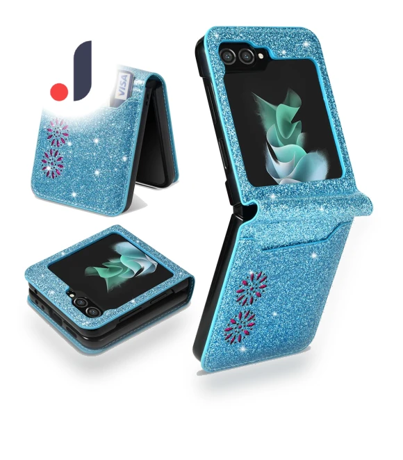 PU Leather+PC Card Slot Case Laser Carving Glittery Starry Style Phone Cover — Flip Cases, Smartwatch 2025