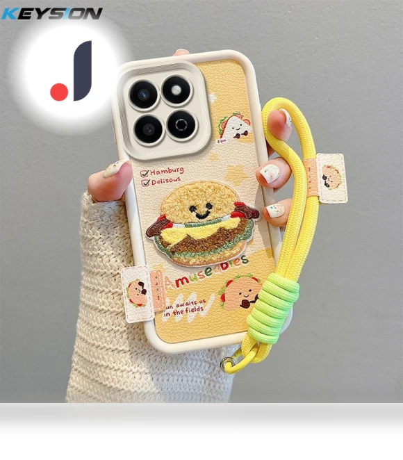 Cartoon Cute Plush Phone Case with Lanyard — Phone Accessories, KEYSION