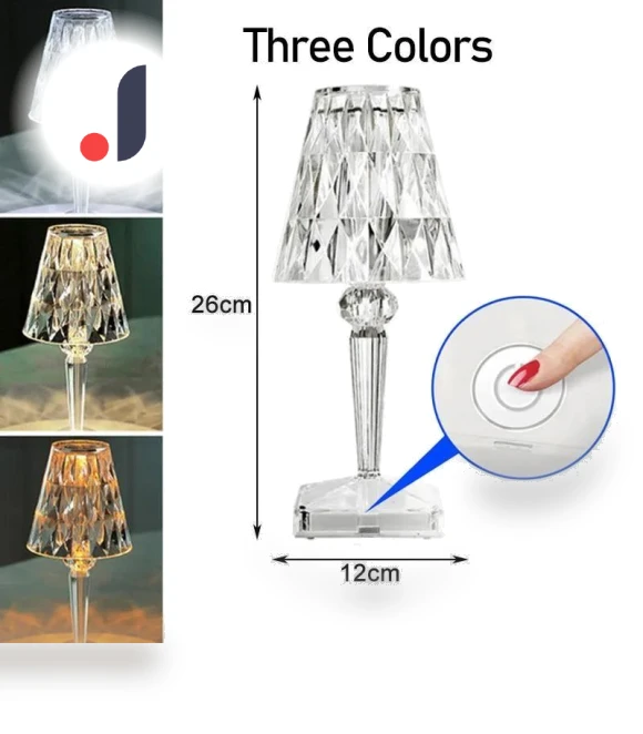 Rechargeable Crystal Table Lamp with Touch Control — Desk & Table Lighting, Fantastic House