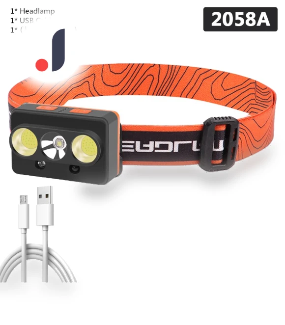 Touch LED Headlamp with Built-in USB Rechargeable Battery — Flashlights, Linda Hong