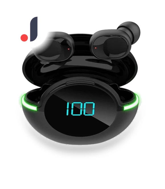 Wireless Earbuds with Touch Control and LED Display — In-Ear Headphones, Mic Fone