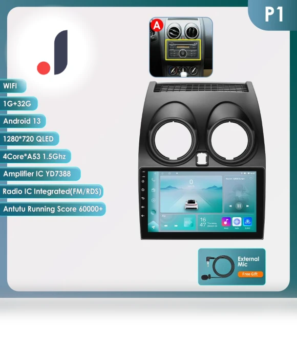 AI Voice Car Radio Android Auto Multimedia — Navigation & GPS Accessories, Hizpo