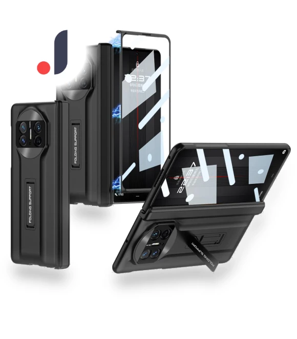 Hidden Kickstand Folding Phone Case with Glass Screen Protector — Screen Protectors, Smartwatch 2025