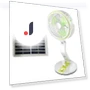Solar-Powered LED Desk Fan with 360-Degree Rotation — Portable Cooling Solutions, Kitchenware