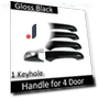 Glossy Black Smart Door Handle Cover — Car Door Entry Guard