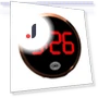 Mini Fluorescent Dashboard Clock with Touch Control — Clock, rocajijian