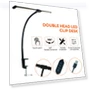 Double LED Desk Lamp with Clamp — Study & Desk Lighting, Homedepot