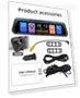 9.36-inch 2.5D Rearview Mirror with Touch Screen — Interior Mirrors, Auto Launcher