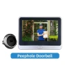Color Screen TUYA WiFi Hidden Electronic Cat Eye — Smart Home Security, Qichuanxin