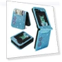 PU Leather+PC Card Slot Case Laser Carving Glittery Starry Style Phone Cover — Flip Cases, Smartwatch 2025