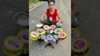 Big Hip Hop and small Drums Set Senior Musical Band Instruments with 3 Drums testing🔥