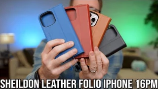 Shieldon Magsafe Leather Folio Wallet Case iPhone 16 Pro Max