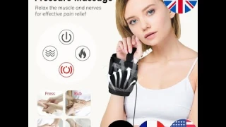 Electric Wrist Massager Vibration Air Heating Brace Hand Pain Relief Relaxation Treatments