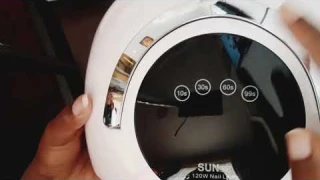 SUN UV-LED Nail Lamp unboxing plus  review #beauty #nails #gel