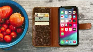 iPhone 13/Mini/Pro/Max Genuine Leather Case - Detachable Magnetic Case - RFID Blocking Card Slots