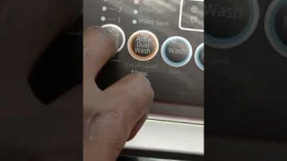 how to use top load Samsung dual wash....power button, select program,adjust water level,press start