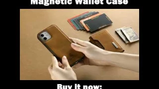2 In 1 Detachable Magnetic Leather Wallet Case for iPhone 15 Series