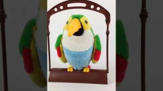 Talking Parrot Macaw Toucan Chain Fong Electronic Repeating Tiki Room Bird Toy