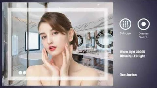 illucid LED Bathroom Mirror Wall Mounted 32x24 inch Dimmer & Defogger Crystal Clear & Shatte Reviews