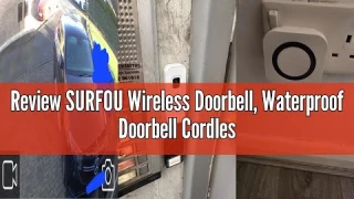 Review SURFOU Wireless Doorbell, Waterproof Doorbell Cordless Battery Operated at 1300ft Long Range,