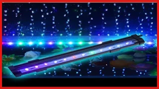 PULACO 2 Watt Aquarium Fish Tank Air Stone with Automatic Color Changing LED Light