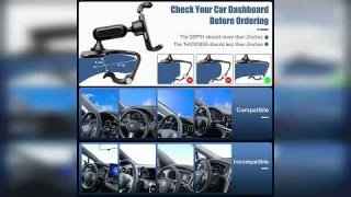 Review: 360 Degree Rotation Dashboard Cell Phone Holder for Car Clip Mount Stand Suitable for ...