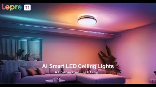 Lepro T1 AI Smart Ceiling Light 24W, Music Sync, AI Generated Lighting, Voice Control, Waterproof