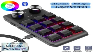 Programming Macro Custom 2 Knob Bluetooth Keyboard RGB 12 Key Copy Paste Review